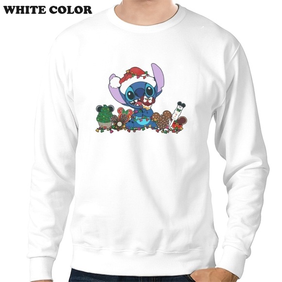 Stitch Christmas Snack Sweatshirt, Stitch Christmas Sweatshirt - Picture 1 of 4